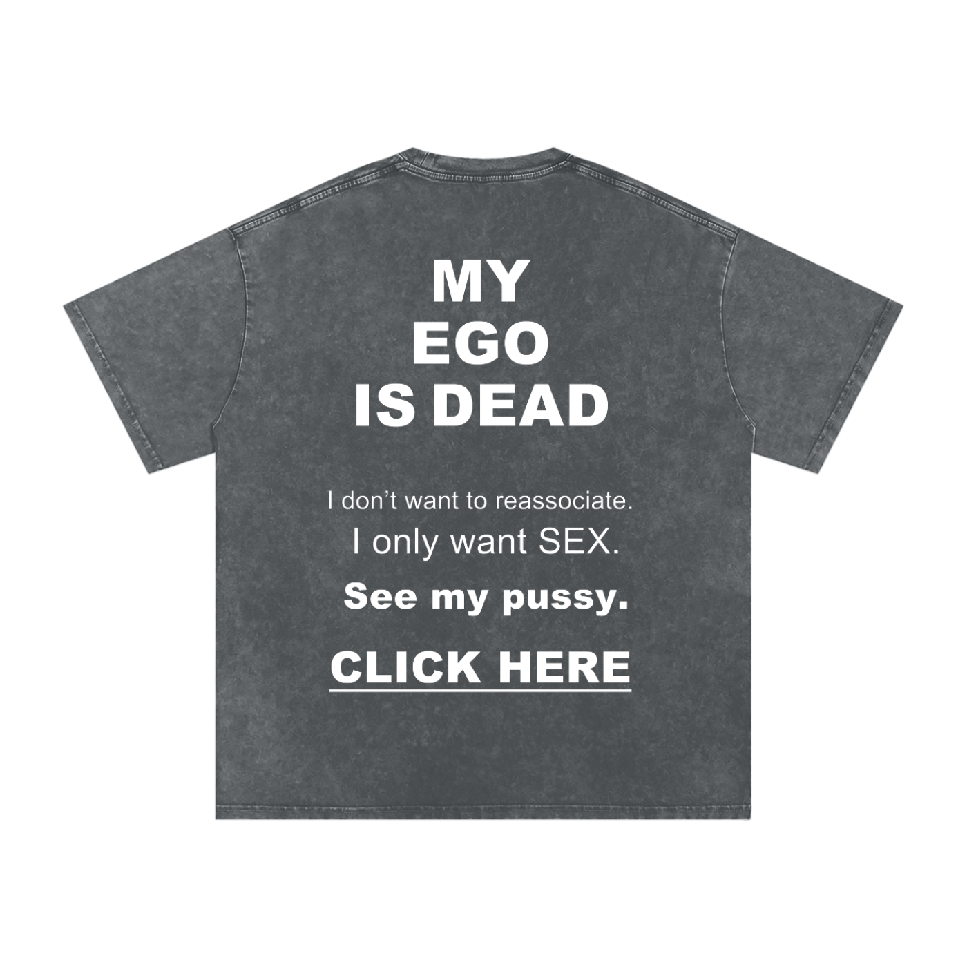 EGO DEATH Acid Wash Oversize T-Shirt - 250 GSM