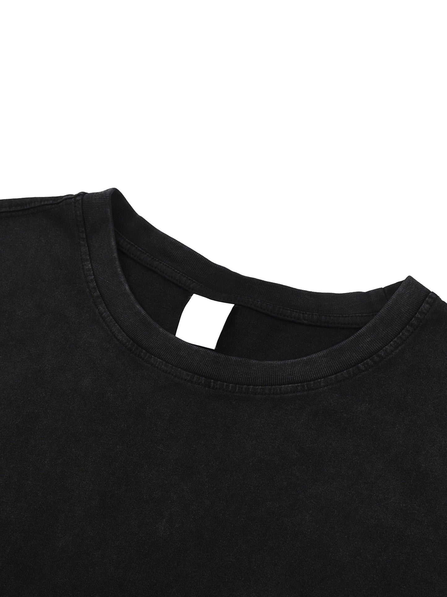GATHERED Snow Washed Raw-Hem Tank Top