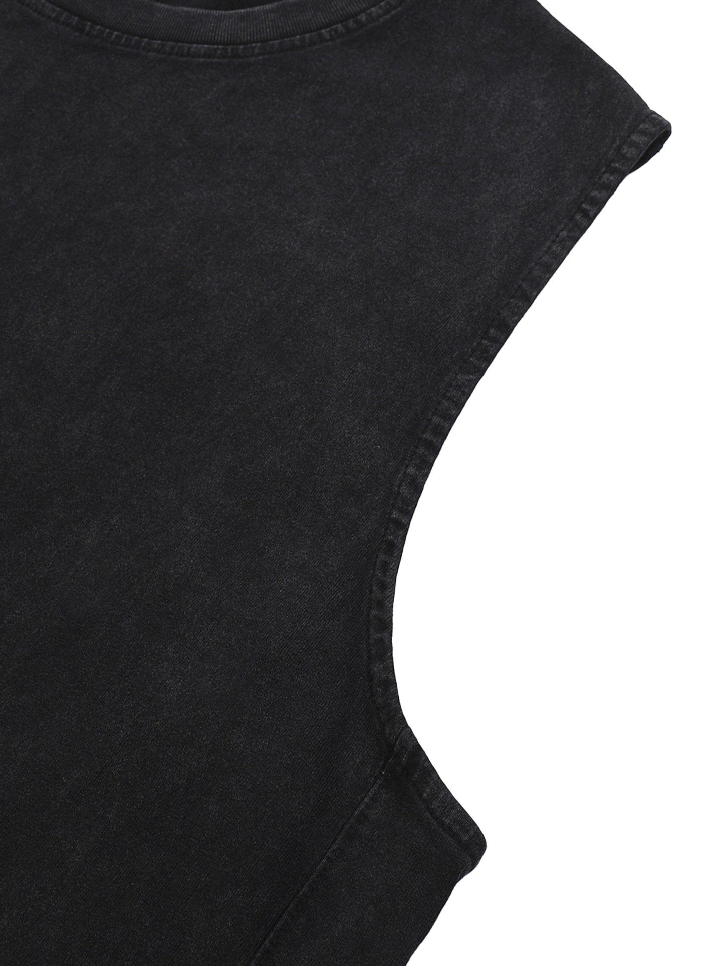 HANCOCK Snow Washed Raw-Hem Tank Top
