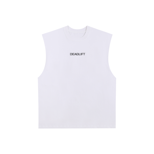 NEVER FORGET Raw Edge Cotton Tank Top